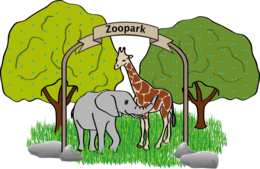 Der Eingang vom Zoopark.
